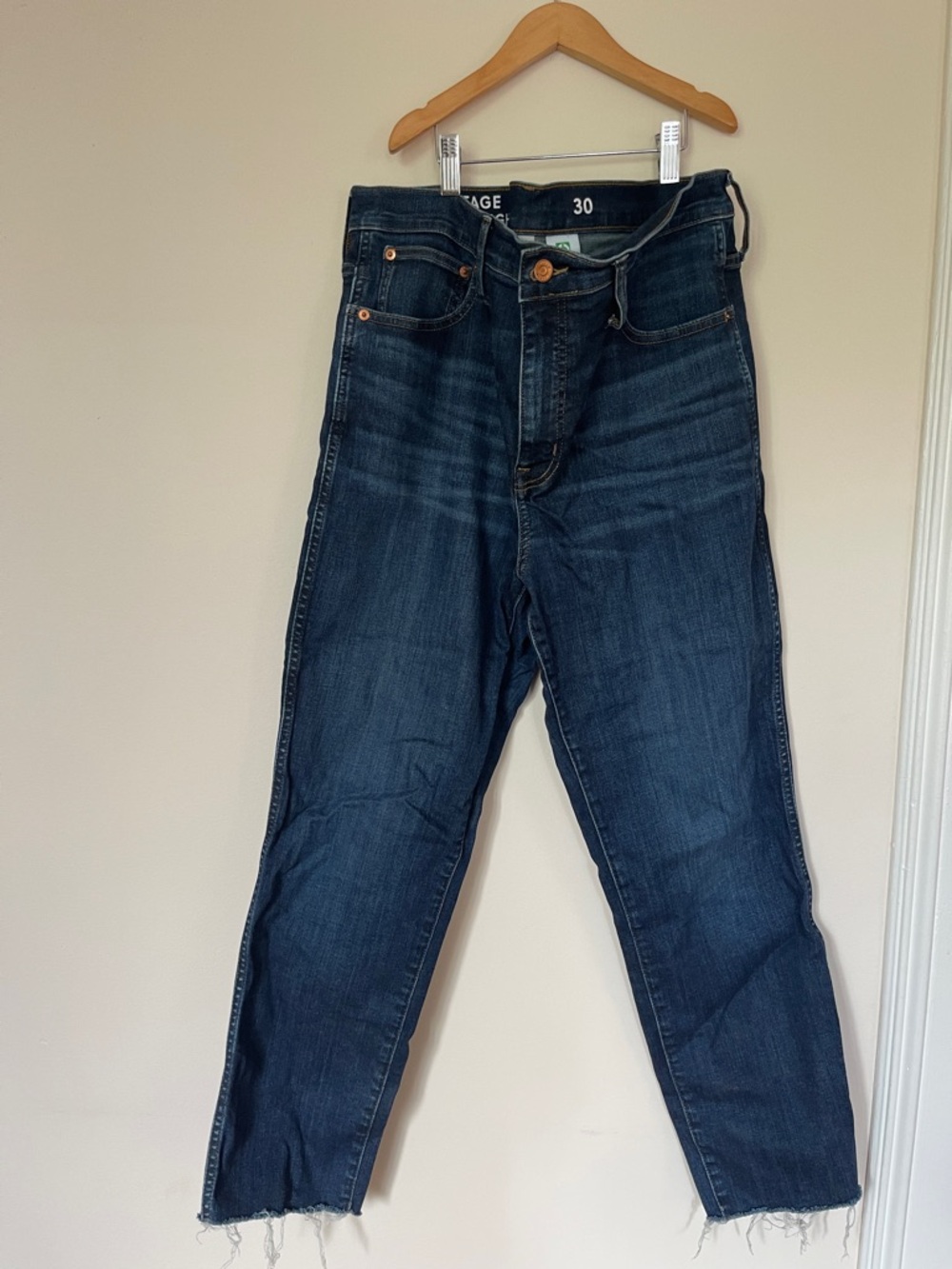 J. Crew Dark Blue Straight-Leg Jeans